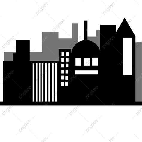 City Building Silhouette Png Images Black Building City Silhouette