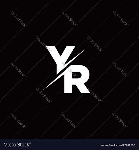 Yr Logo Letter Monogram Slash With Modern Logo Vector Image