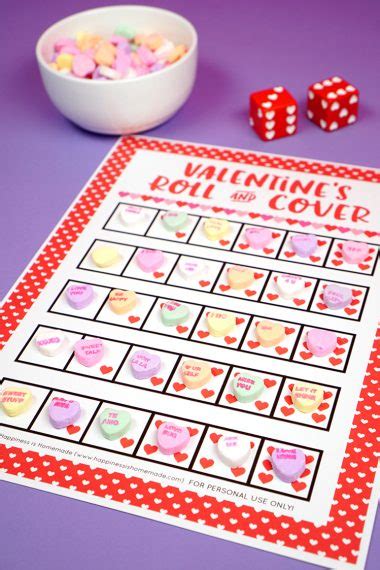 Valentine Games Roll And Cover Happiness Is Homemade
