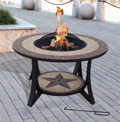 Alfresco champagne hudson gas fire pit coffee table. Get Saltillo Table Firepit - Large Fire Bowl Garden Heater ...