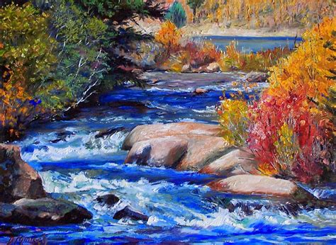 Donna Munsch Fine Art Original Oil Painting River Path