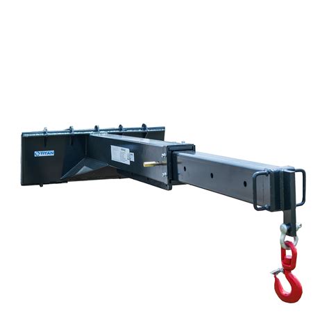 Titan Attachments Adjustable Skid Steer Industrial Crane Jib Attachment