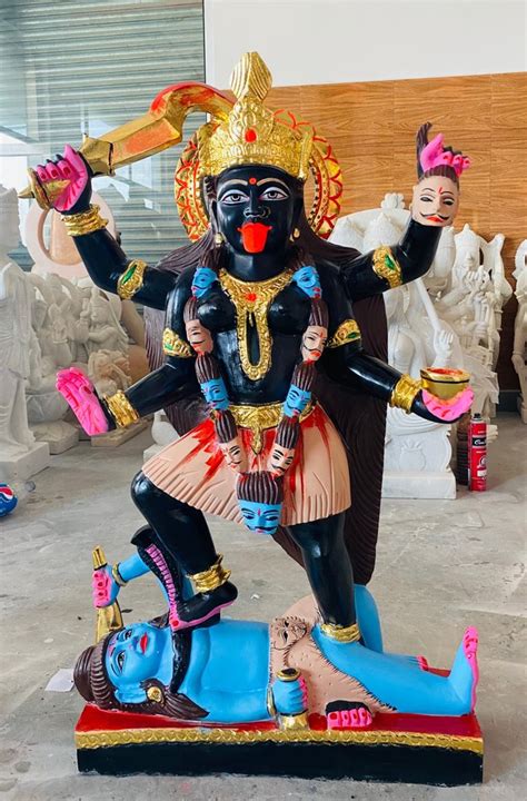 Black Painted Marble Kali Mata Idol For Worship Size 2 5fit At Rs 26500 In Ramgarh