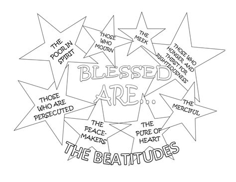 Free Printable Beatitudes Coloring Pages Printable Templates