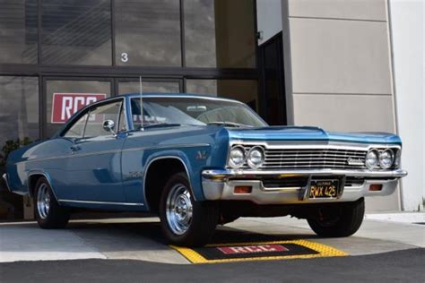 1966 Chevrolet Impala Ss 56172 Miles Marina Blue Manual Classic