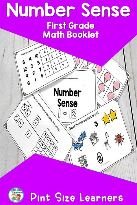 First Grade Math Journal For Numbers Number Sense Activities For