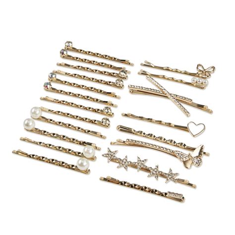 Scunci Rhinestone Bobby Pins Value Pack Gold 20 Ct