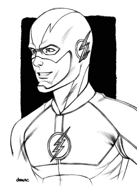 The Flash Face Drawing How To Draw Flash From Dc Comics With Easy