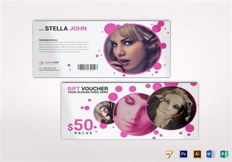 Fashion Gift Voucher Design Template In Psd Word Publisher Pages Illustrator