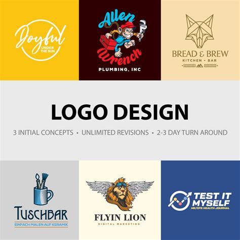 Logo Design Service 3 Initial Concepts Unlimited Revisions