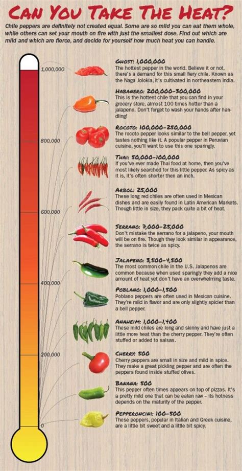 Chile Pepper Heat Scoville Scale A Guide To The Spiciest Capsicums From Mild In 2019