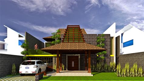 4 pilar ini digunakan sebagai pilar utama penyangga rumah joglo yang kemudian mendukung susunan balok yang dinamakan. 45 Desain Rumah Joglo Khas Jawa Tengah | Desainrumahnya.com