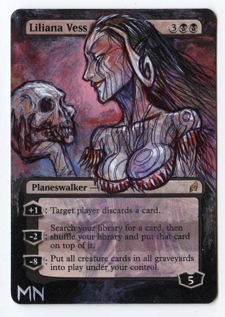 Liliana Vess Mtg Alter By Seesic Magic The Gathering Cards Mtg Alters