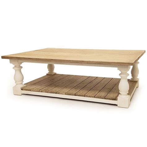 Tuscany Coffee Table With Turned Legs Coffee Table Coastal Casual