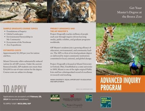 Program Brochure Wildlife Conservation Society