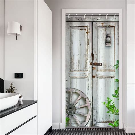 Stall Shower Curtain 36Wx72H Inches Small Shower Curtain Rustic Shower