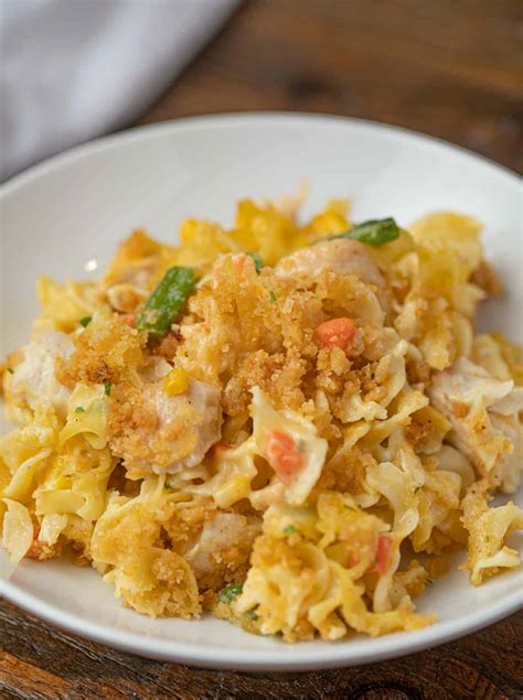 This chickpea noodle casserole is loosely based on the concept of a tuna noodle casserole. Creamy Chicken Noodle Casserole (w/ Crispy Top!) - Dinner ...
