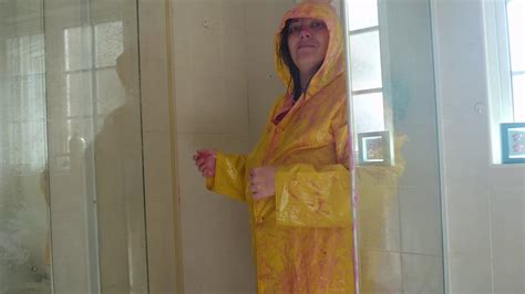Messy Rainwear Cleaned In The Shower Onlywam Wet And Messy Creator