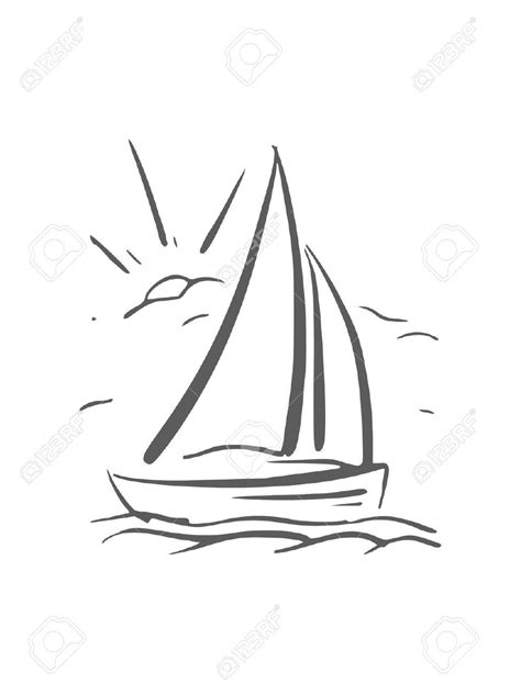 Sailing is one of the oldest forms of human transportation, and as such, it has a special place in our hearts. hand drawn background with sailboat Vector eps8 | Sailboat ...