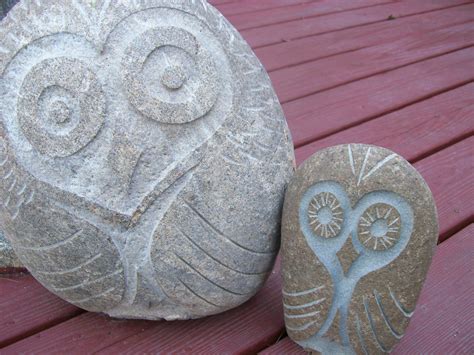 Stone Owls 2012 Dremel Carving Dremel Crafts Stone Crafts