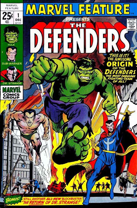 Marvel Feature 1 Defenders Neal Adams Cover Pencil Ink