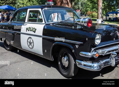 Vintage cars at the Back to the Fifties Car Show in Grants Pass, Oregon