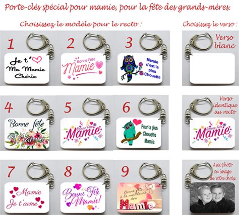 porte clés cadeau personnalisé mamie spécial fête des grands mères à partir de 3 90 € cadeaux