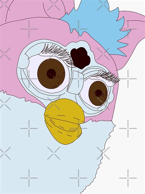 Baby Pink Furby Baby Sticker For Sale By Pinkelephantsar Redbubble