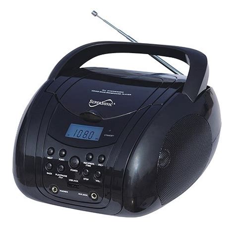Supersonic Portable Audio System Cd Player With Bluetooth Usbaux