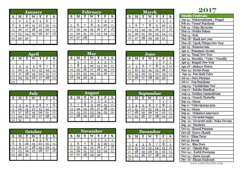 2017 Hindu Festivals Calendar Template Free Printable Templates
