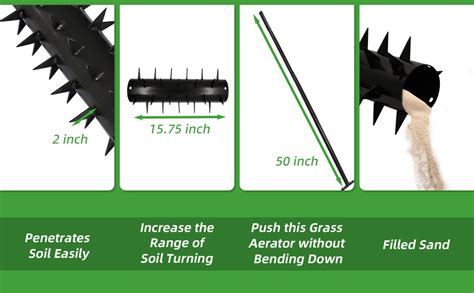 Amazon Rolling Lawn Aerator Sand Filled Heavy Duty Grass