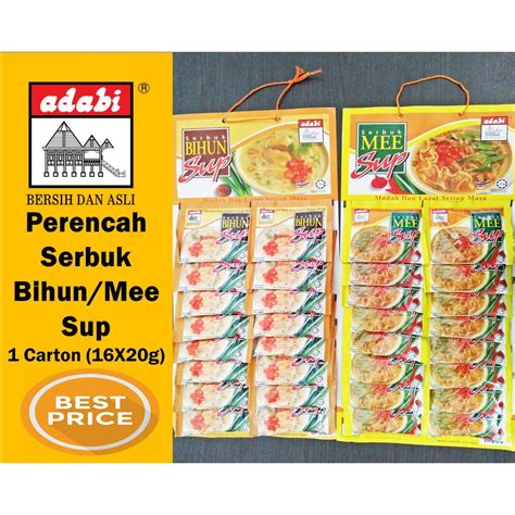Adabi sup bunjut @ soup spices (8g x 1pcs) ⭐⭐⭐⭐⭐ top malaysian spices. Adabi Perencah Serbuk Bihun/Mee Sup 1 Papan 16X20g ...