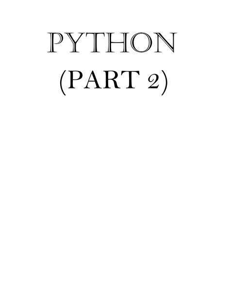 Solution Python Basics Part 2 Studypool