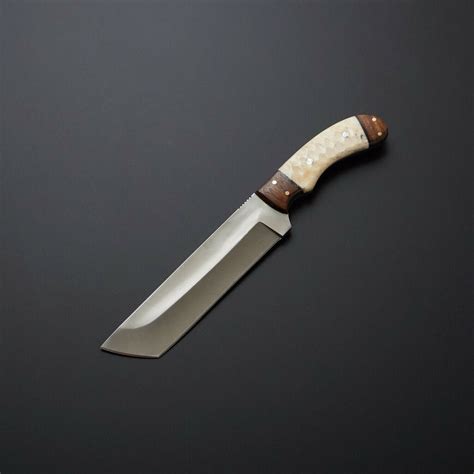 Custom Handmade D2 Steel Tanto Knife With Beautiful Leather Etsy