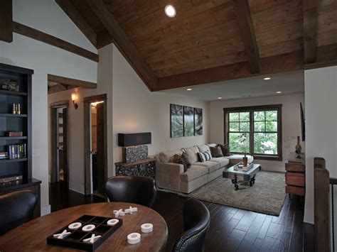 Lake Bluff Lodge Completed Rustic Living Room Atlanta By