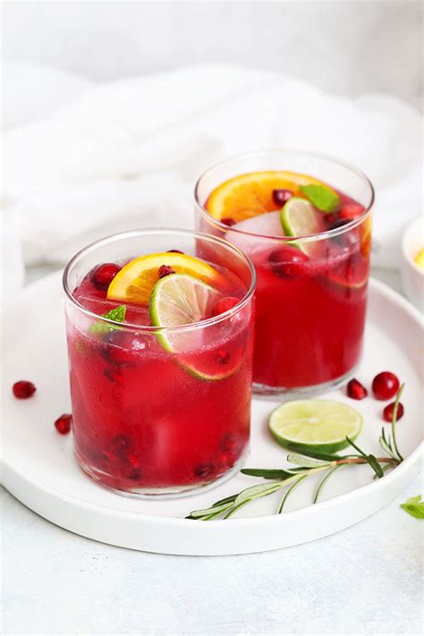 Sparkling Citrus Pomegranate Mocktail One Lovely Life