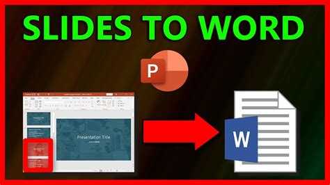 How To Convert Selected Powerpoint Slides To Word Docx Document 2021