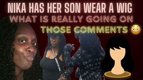 Nika Puts Wig On Her Son Youtube