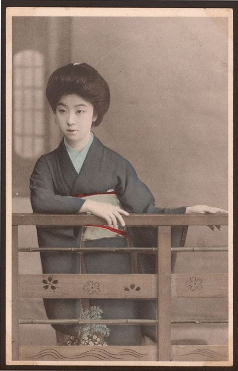 Japan Japanese Geisha Girl 5 Vintage Tinted Postcard C1915 Japanese Geisha Geisha Girl