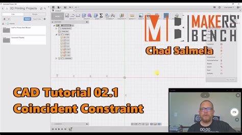 Cad Tutorial 021 Coincident Constraint Youtube