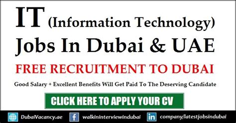 IT Jobs in Dubai 2022 & Across UAE With Offered Good Salary