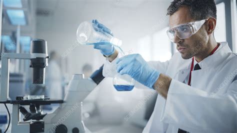 Scientist Mixing Chemicals Stock Image F0328244 Science Photo