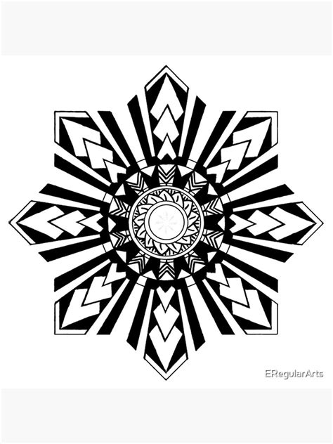 Hand Drawn Filipino Tribal Design Photographic Print For Sale By
