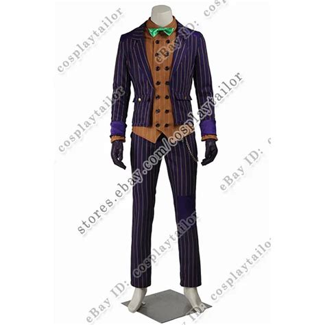 Batman Arkham Knight The Joker Cosplay Costume Full Set Suit Uniform