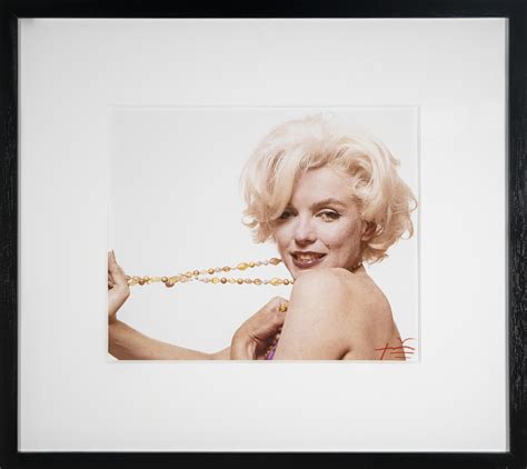 Bert Stern Marilyn Monroe In Striped Scarf Signed Certificate