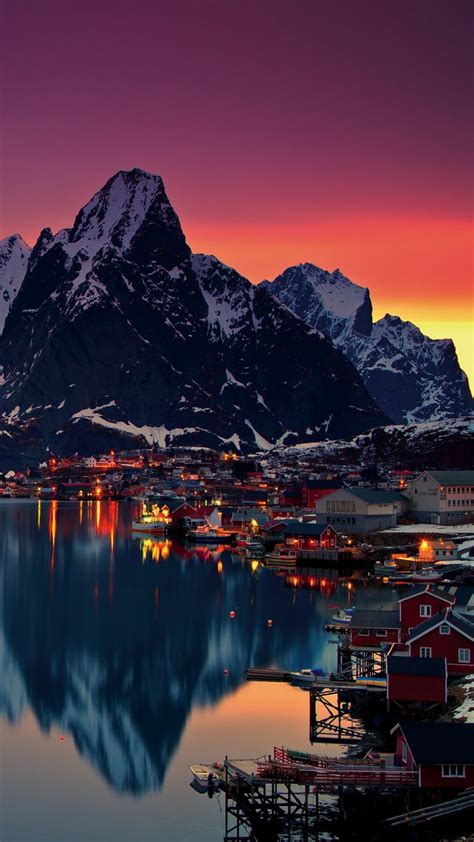 Lofoten Islands Norway Mountains Sunrise Free 4k Ultra Hd Mobile Wallpaper