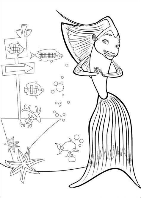 Shark Tale - Coloring Pages, Cartoons, for 4 years kids | HandCraftGuide