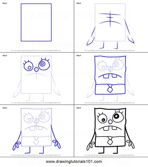 How To Draw Doodlebob From Spongebob Squarepants Printable Drawing