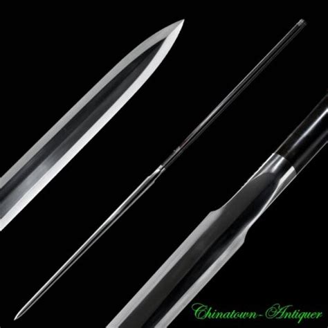 Japanese Long Yari Spear Polearm Sword Pattern Steel W Clay Tempered