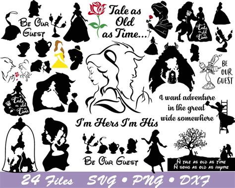 Beauty and the Beast Svg Beauty and the Beast for Cut Files - Etsy